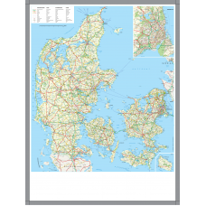 Whiteboard med Danmarks kort – 120x90 cm