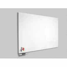 Hvid glas whiteboardtavle, eksklusivt design m. skjult montering, 120x200 cm