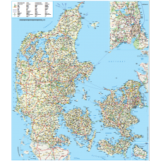 Opslagstavle med Danmarks kort