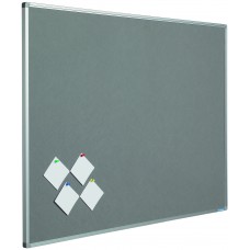 Opslagstavler med Camira stof – 120x200 cm, grå