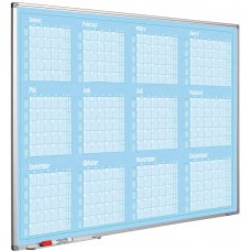 Whiteboardtavle med årskalender 90x120 cm