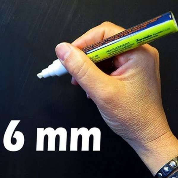 Whiteboardmarker, hvid, 6 mm