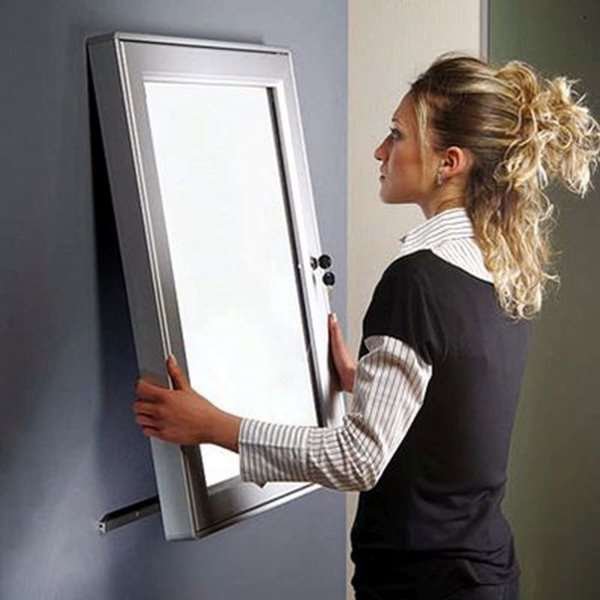 INFOBOX magnetic m/lås 6xA4 whiteboard