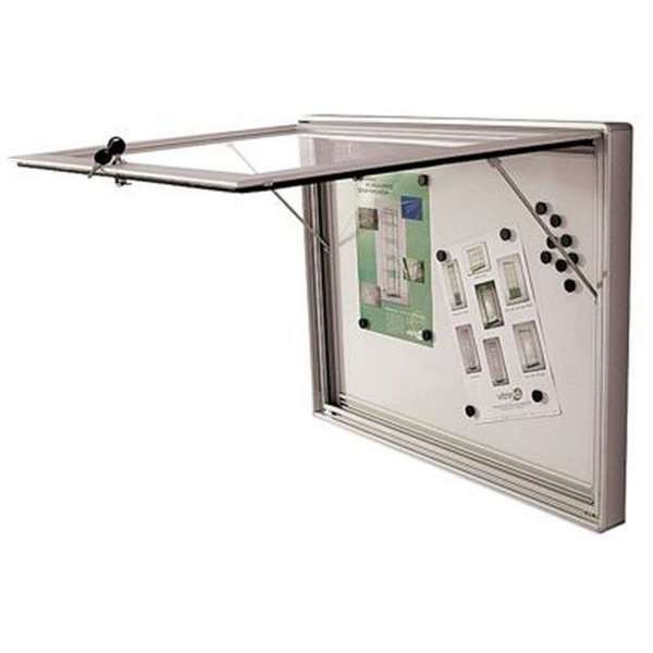 INFOBOX magnetic m/lås 6xA4 whiteboard