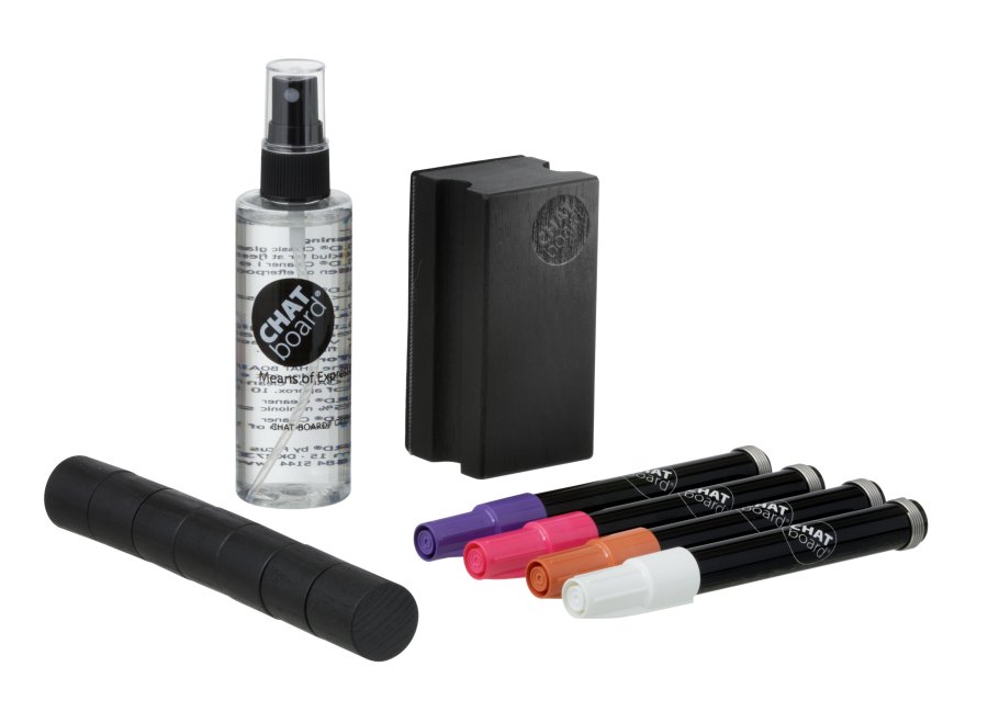 CHAT BOARD Neon Starter Set Woody Black (pink/lilla)