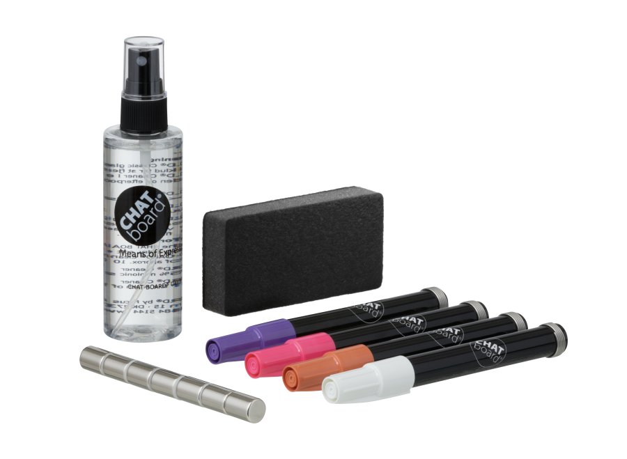 CHAT BOARD Neon Starter Set til glastavler (pink/lilla)