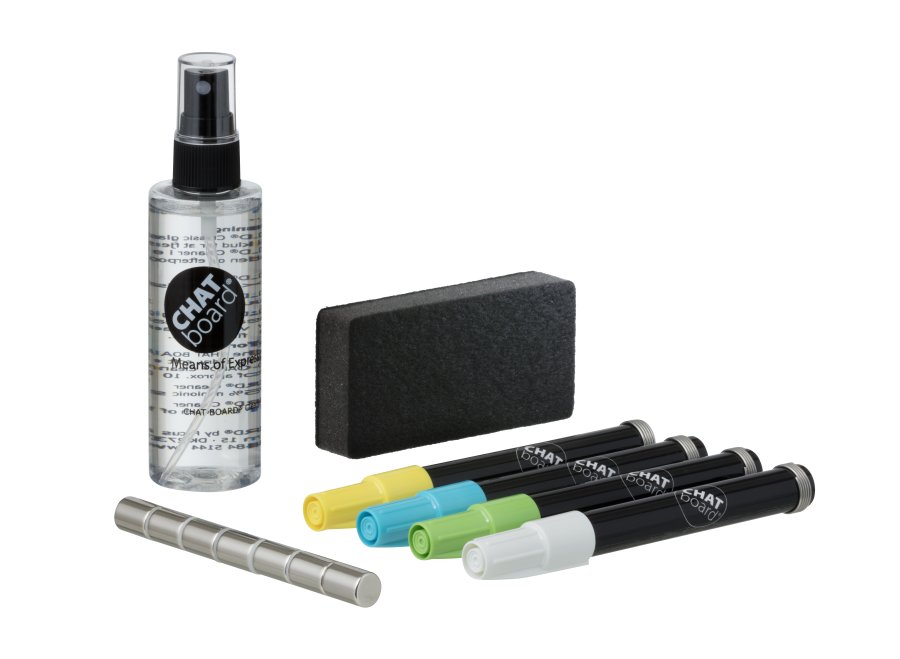 CHAT BOARD Neon Starter Set til glastavler (blå/grøn)