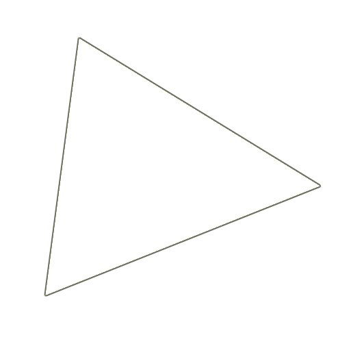 Magnet trekant 2x2 cm (49 stk pr. ark) - Hvid