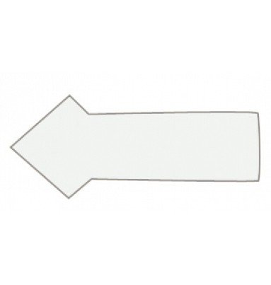 Magnet pil 1x2 cm (30 stk pr. ark) - Hvid