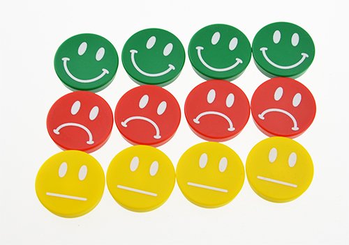 Smiley magnet - Rød/sur smiley