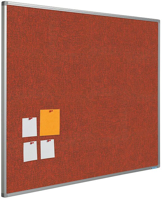 Opslagstavler med Camira stof - 90X120cm, Orange-rød