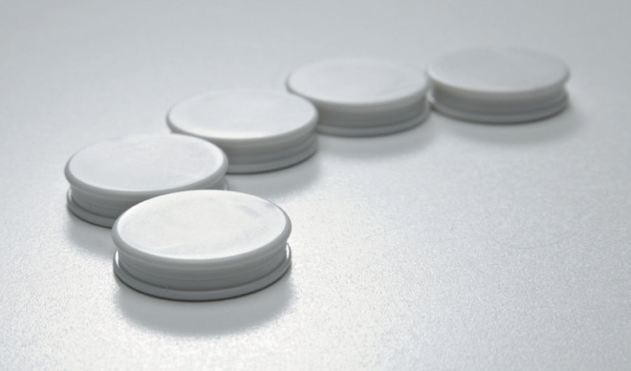 Glastavler Magneter i pakke med 5 stk. hvide