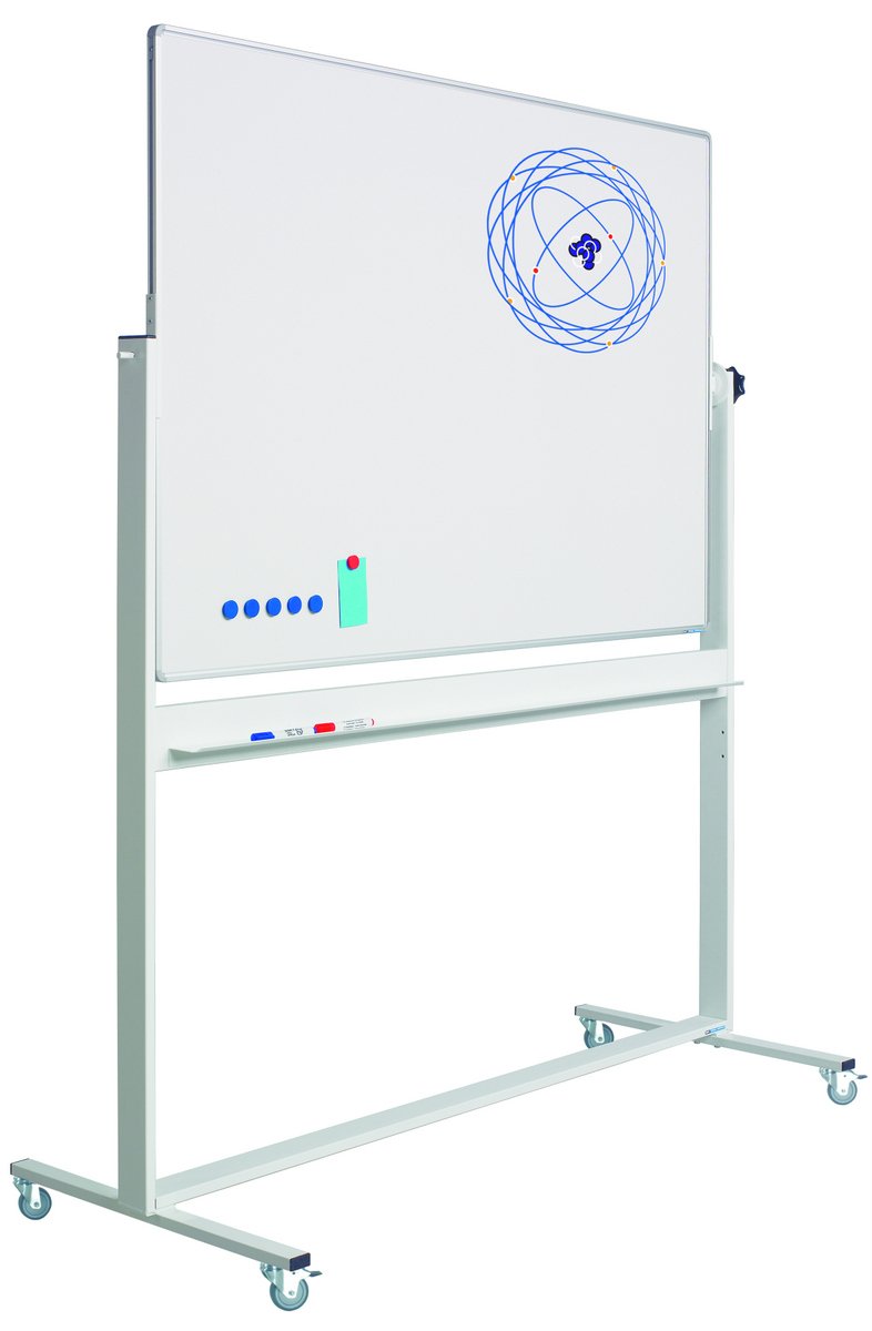Svingtavle m. lakeret overflade på mobilt stativ, vælg mellem 2 størrelser - 120x200