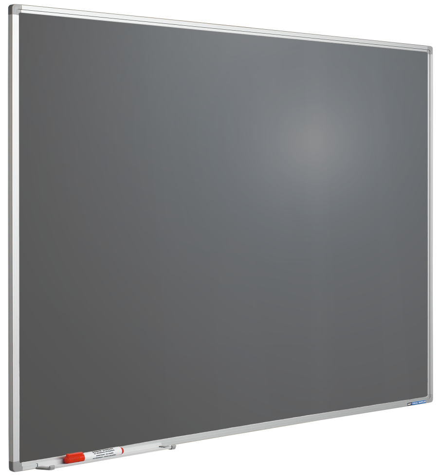 Whiteboard med farvet overflade  100x100 cm  mørkegrå