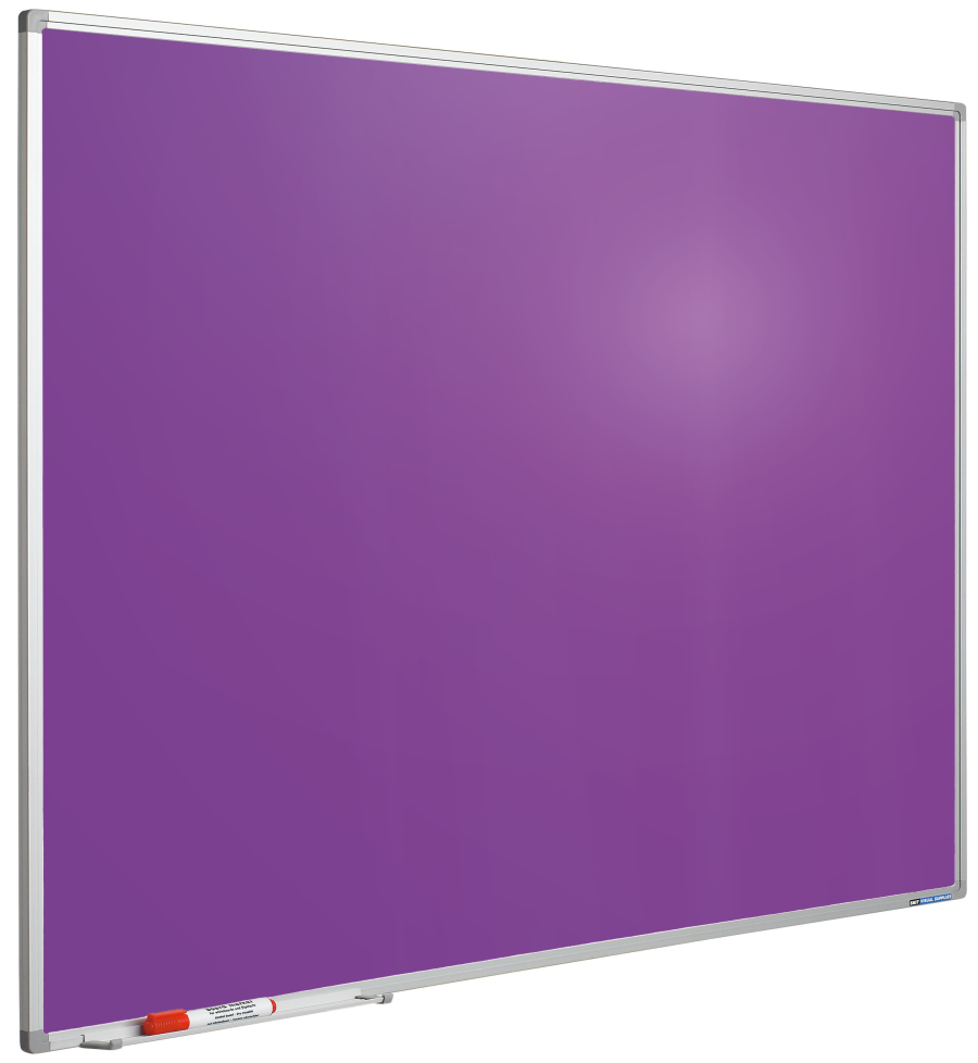Whiteboard med farvet overflade - 100x100 cm - lilla