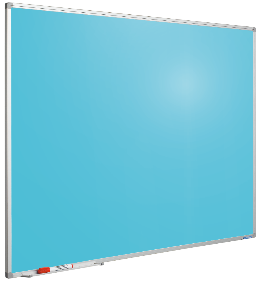 Whiteboard med farvet overflade - 120x180 cm - lyseblå