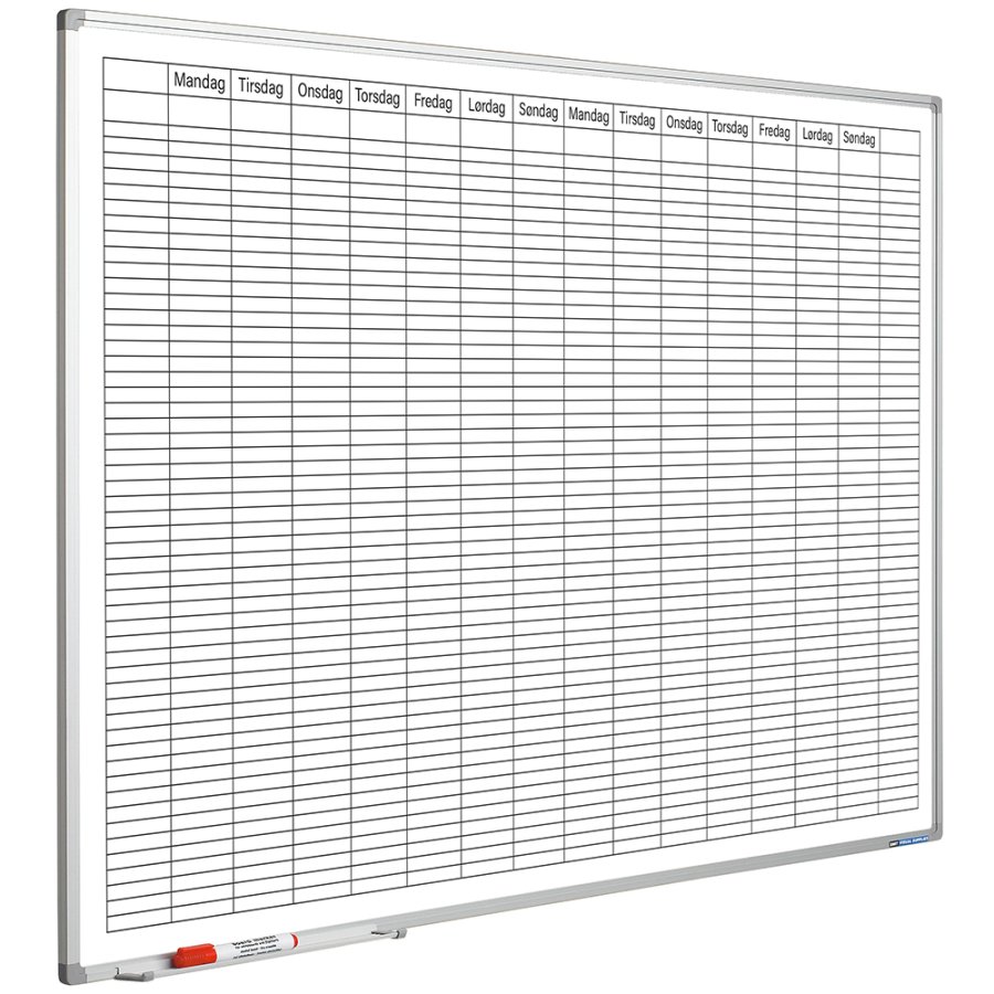Planlgningstavle - Ugekalender, 2 uger - 90x120 cm