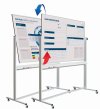 Whiteboard svingtavle med print p en side, p mobilt stativ - 120x150 cm #1