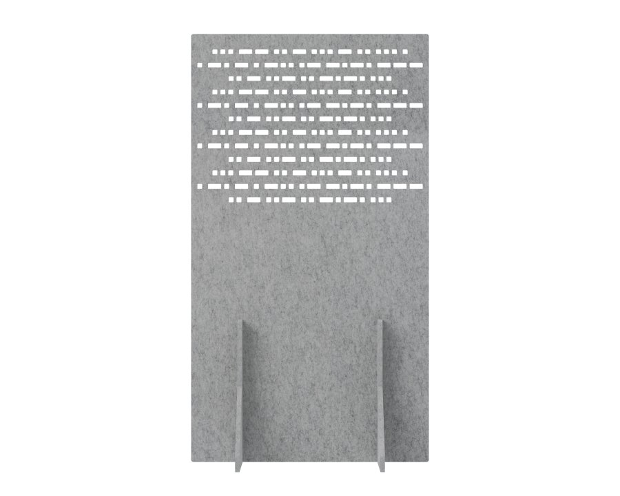 Lydabsorberende rumdeler, 100x180 cm - grå