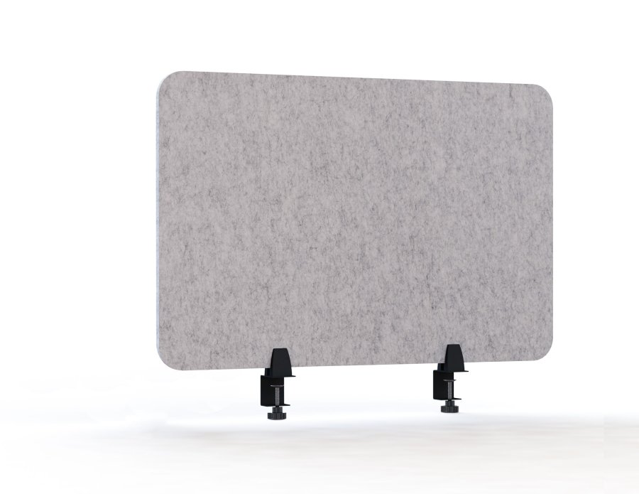 Lysegrå lydabsorberende borddeler, 60x75 cm