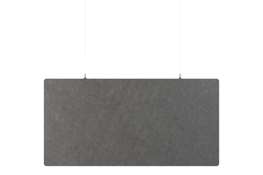 Lydabsorberende loftpanel - 60x120 cm - PET filt - mørkegrå