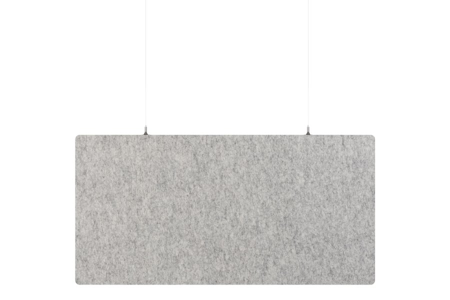 Lydabsorberende loftpanel - 60x120 cm - PET filt - lysegrå