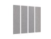 Sæt med 4 lydabsorberende paneler - 120x30 cm - PET filt - lysegrå #1