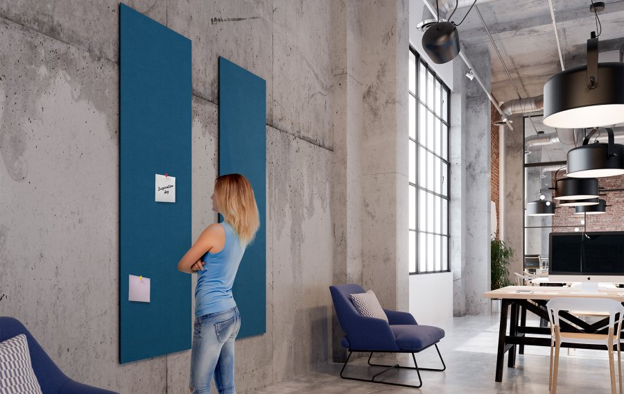 Chameleon Float opslagstavle - 90x120 cm - blå