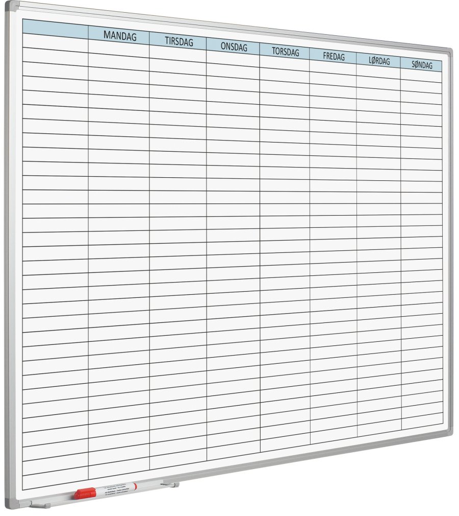 Planl&aelig;gningstavle - dagskalender - 90x120 cm