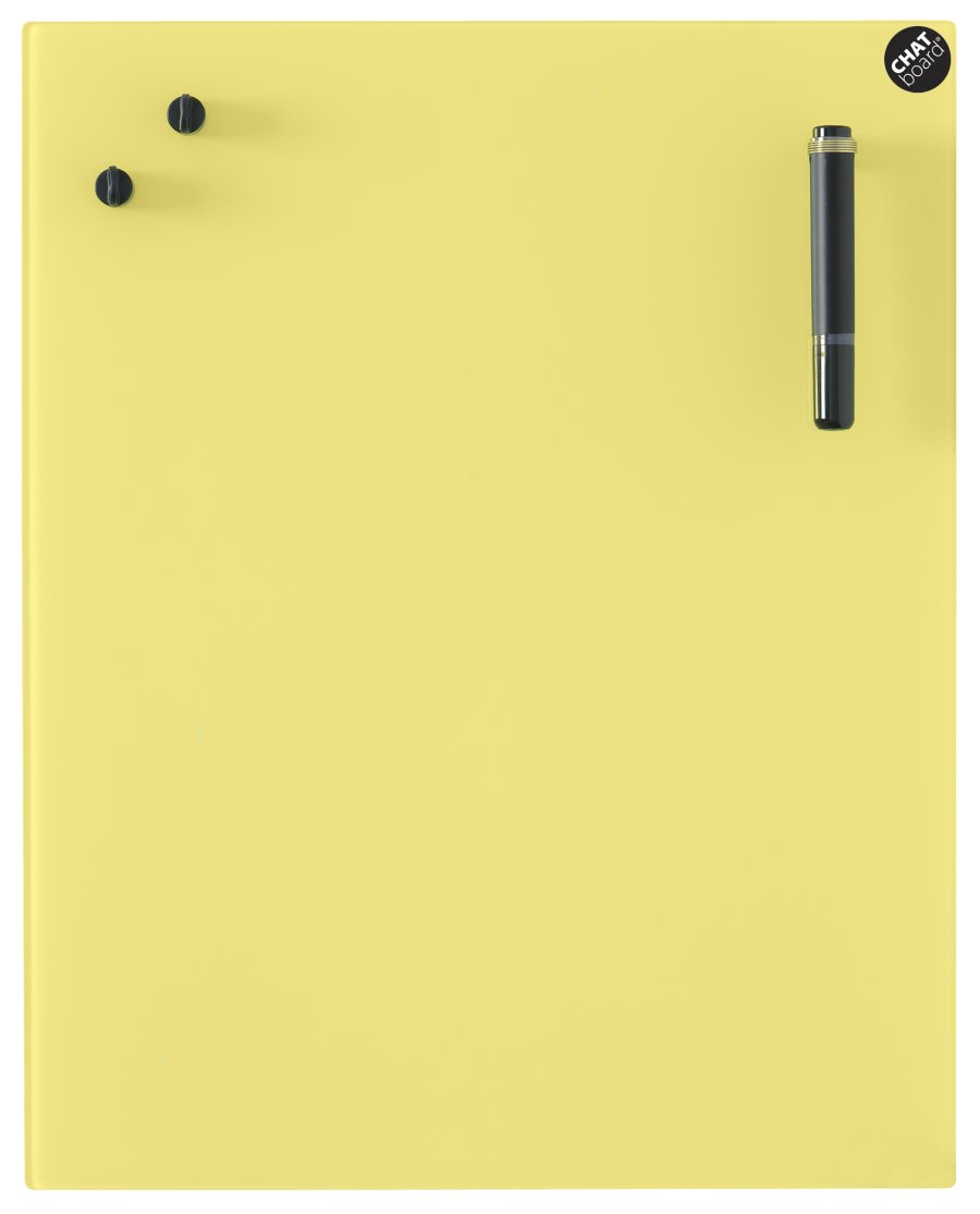 CHAT BOARD Classic glastavle 100x200 cm, Gul - Yellow