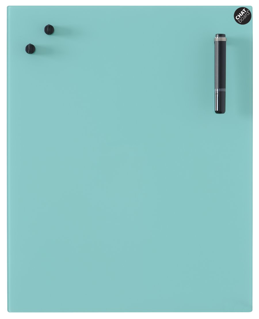CHAT BOARD Classic glastavle, 100x200cm, Turquoise.