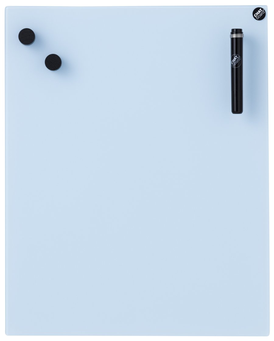 CHAT BOARD Classic glastavle 100x150 cm, skyblå - Sky Blue