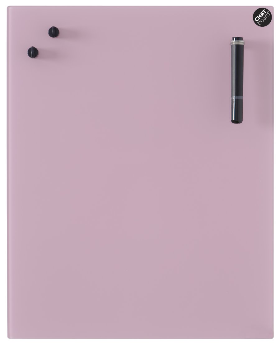 CHAT BOARD Classic glastavle, 100x150cm, Rose.