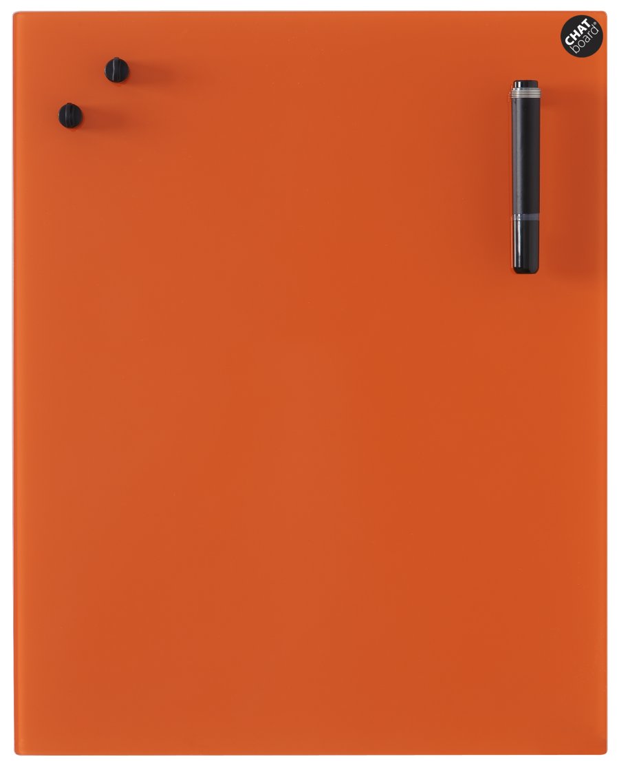 CHAT BOARD Classic glastavle 50x80 cm, orange - Orange
