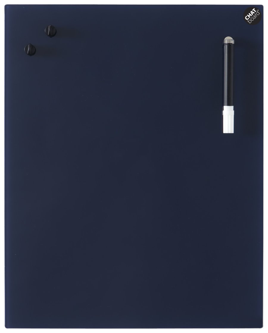 CHAT BOARD Classic glastavle, 70x90cm, Navy Blue