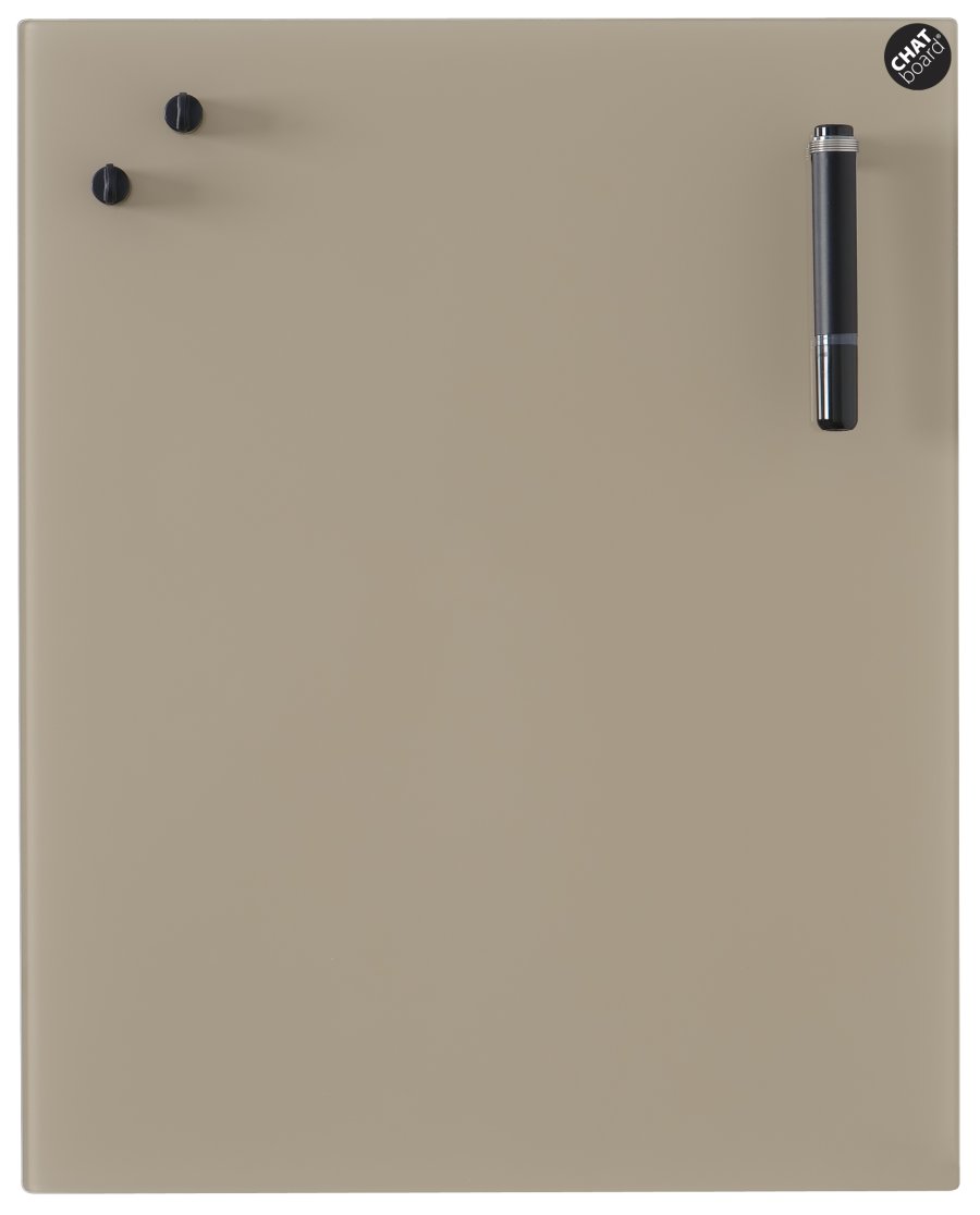 CHAT BOARD Classic glastavle 50x80 cm, brun - Mocca