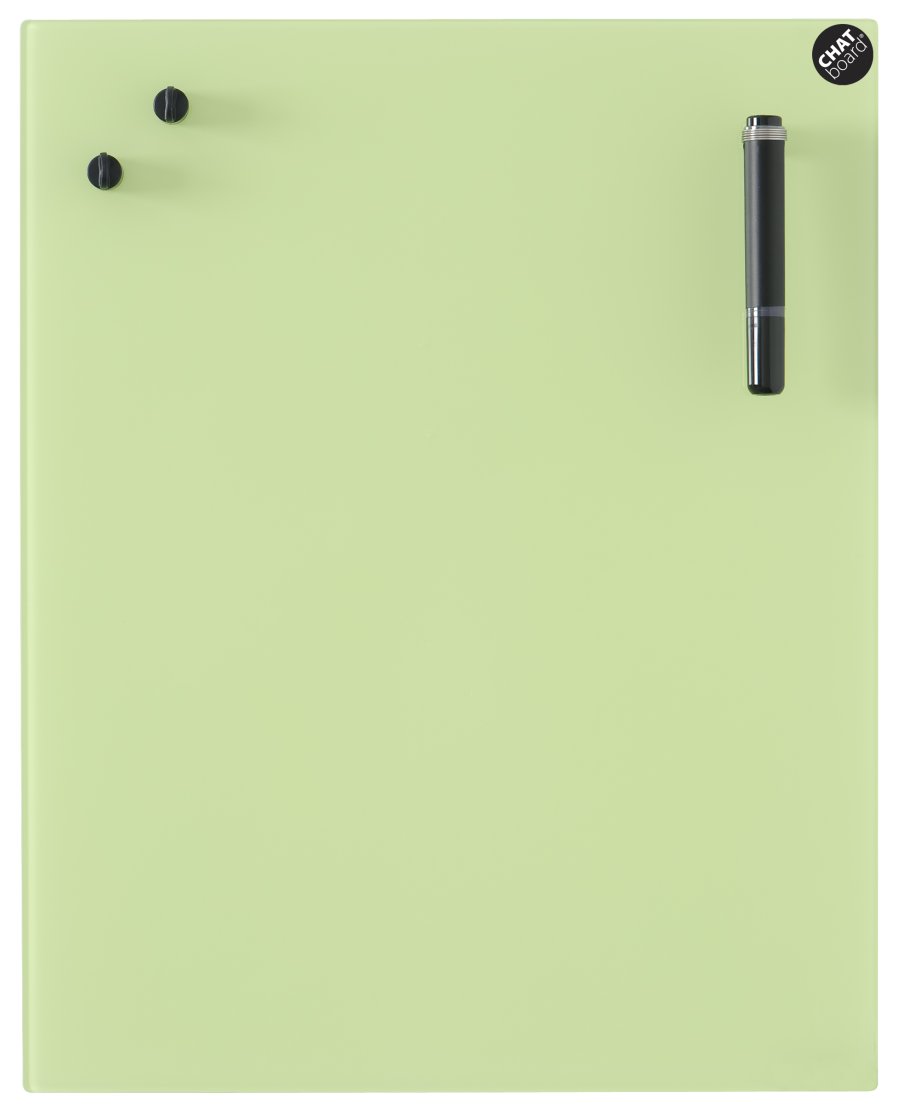 CHAT BOARD Classic glastavle, 100x150cm, Lime Green.