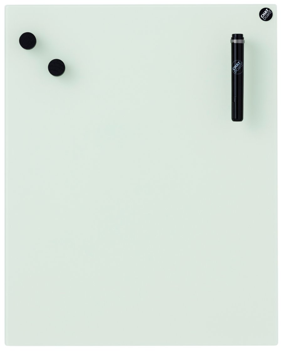 CHAT BOARD Classic glastavle 50x80 cm, lys grøn - Lily