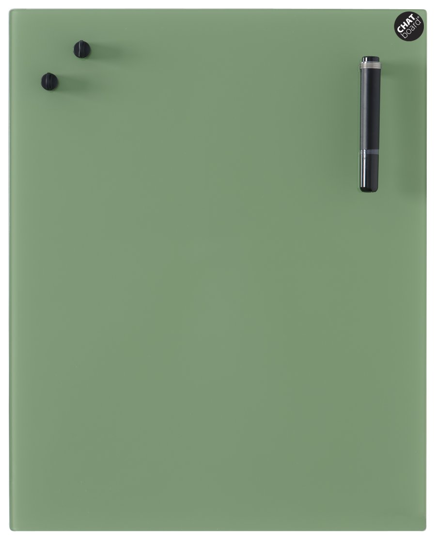 CHAT BOARD Classic glastavle, 90x120cm, Leaf Green.
