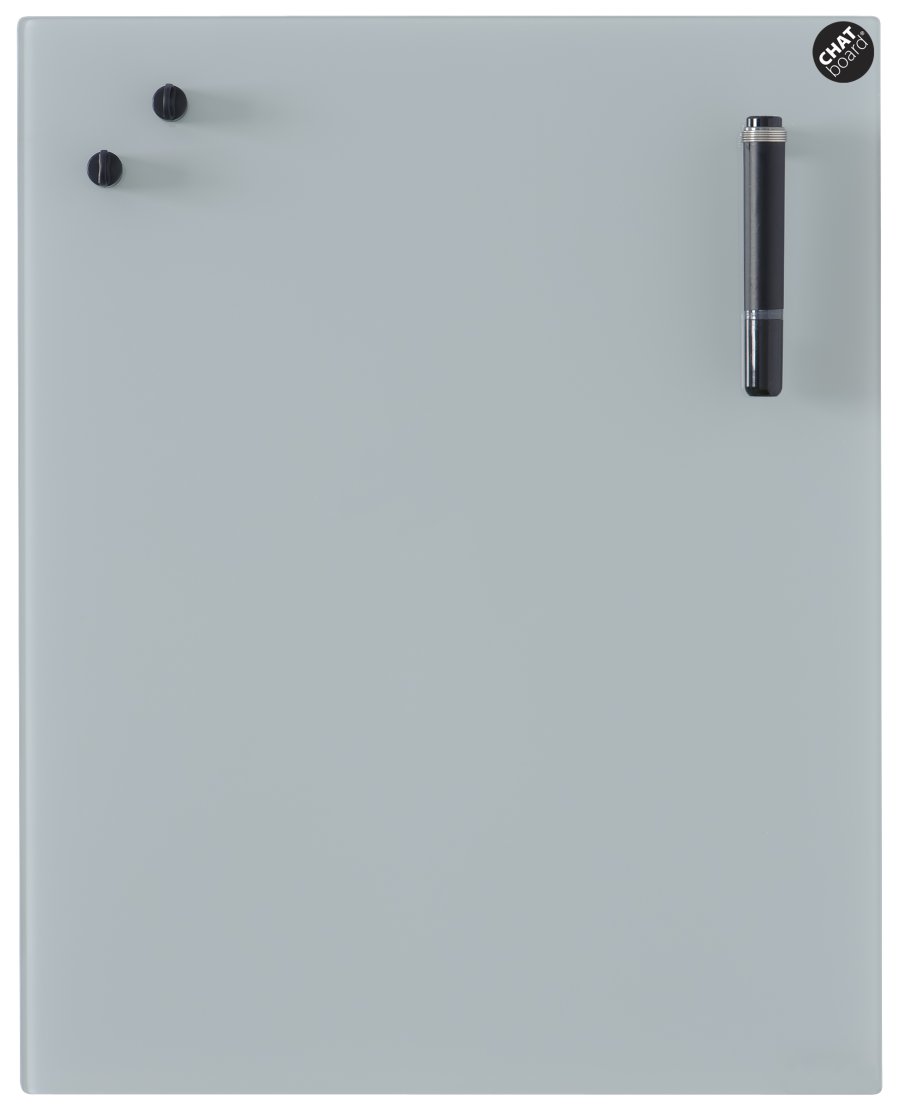 CHAT BOARD Classic glastavle 100x100 cm, grå - Grey