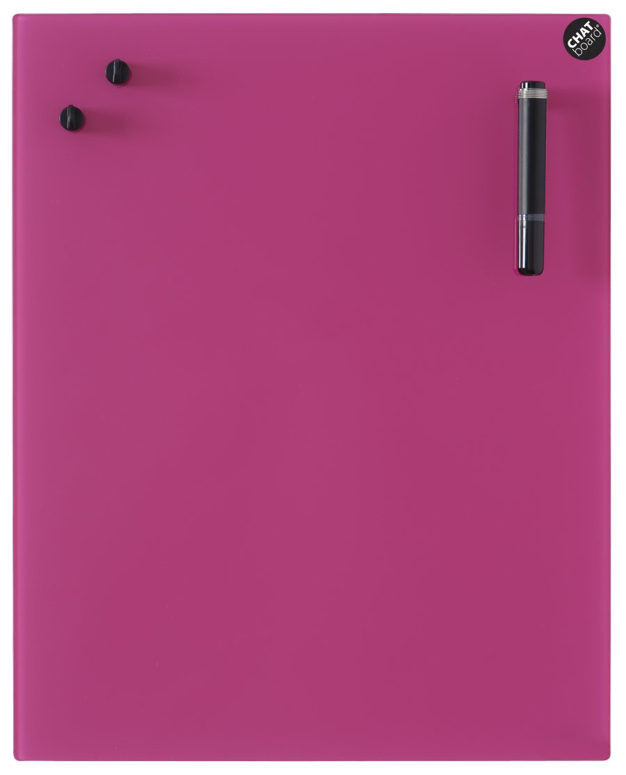 CHAT BOARD Classic glastavle, 100x100cm, Fuchsia