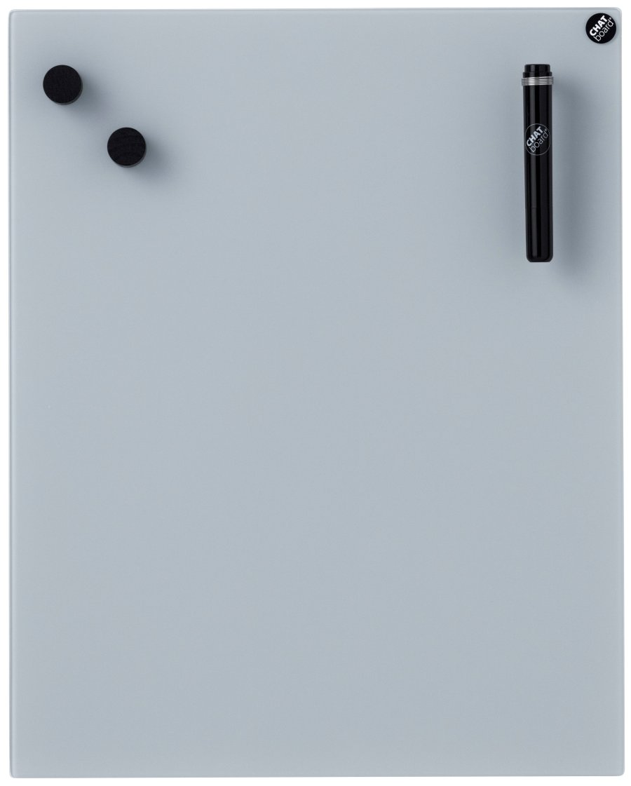 CHAT BOARD Classic glastavle 100x100 cm, lys grå - Dove