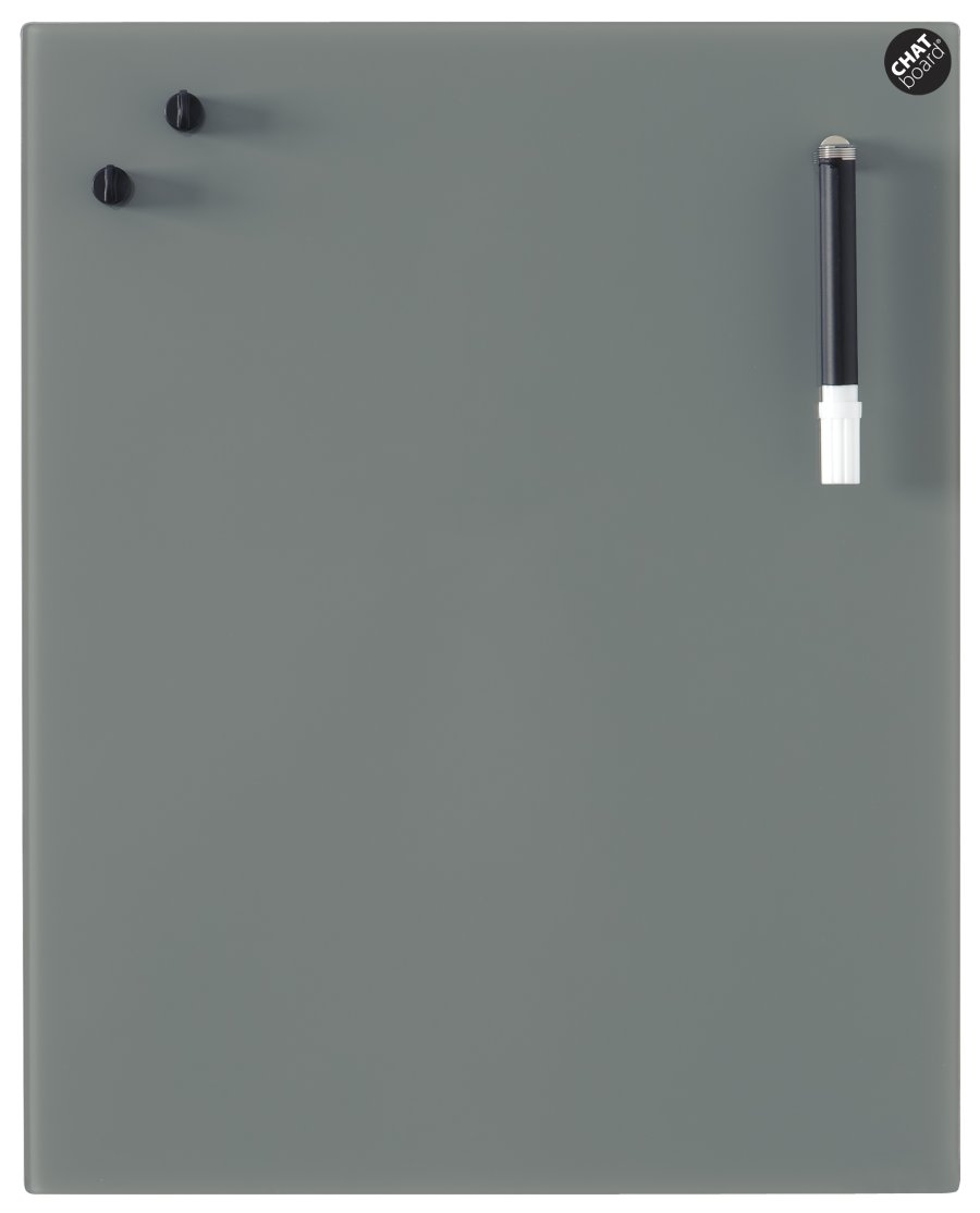CHAT BOARD Classic glastavle 120x200 cm, mørk grå - Dark grey