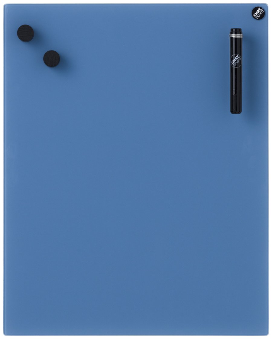 CHAT BOARD Classic glastavle 100x200 cm, mørk blå - Denim