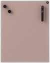 CHAT BOARD Classic glastavle 100x100 cm, lyserød - Blush #1