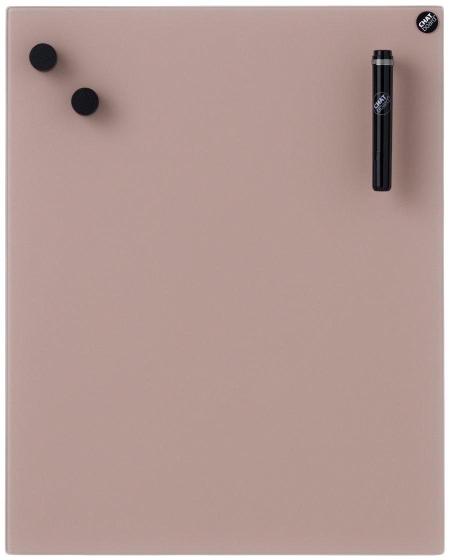 CHAT BOARD Classic glastavle 100x100 cm, lyserød - Blush