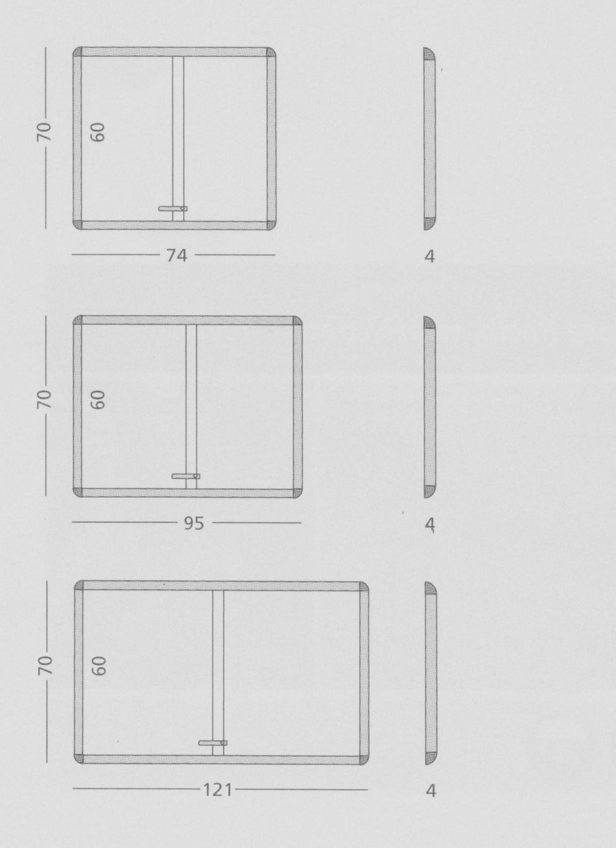 Showcase - Infoskab m. skydelåger - 70x74 - Plads til 6 x A4
