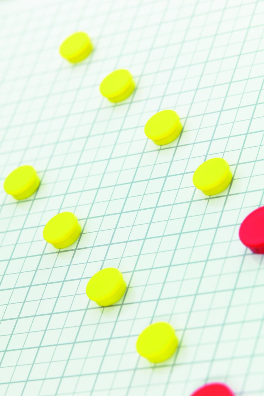 Planlægningstavle - Kvadratisk inddeling, Tern - 90x120 cm (2x2 cm)