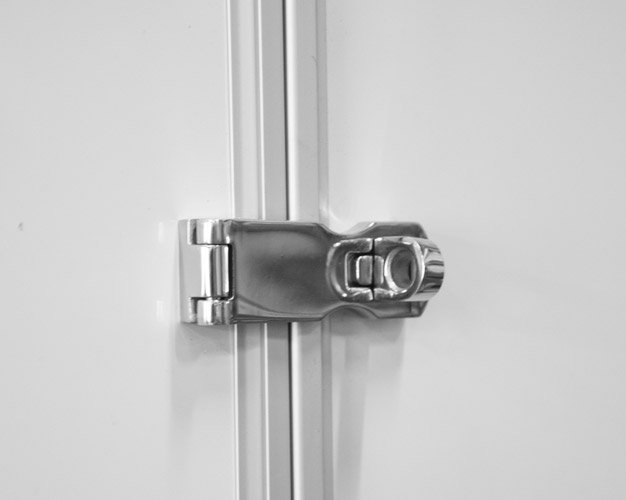 Whiteboard med 2 låger (5 sider), kan aflåses - 60x90 cm (60x180 cm) - uden låsebeslag