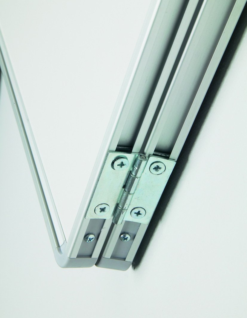 Mobilt stativ med 5-sidet whiteboard, 2 størrelser - 2 låger - 120x120 cm (120x120 cm) - uden låsebeslag